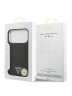Guess для iPhone 17 Pro чехол PU Grained leather Triangle metal logo & Camera Hard Black (MagSafe)