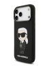Karl Lagerfeld для iPhone 17 Pro Max чехол Liquid silicone NFT Karl Ikonik Metal Cam Hard Black (MagSafe)