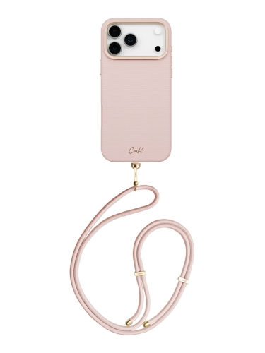 Uniq для iPhone 17 Pro Max чехол COEHL Strap series Mirelle Shell Pink (MagSafe)