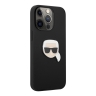 Чехол Karl Lagerfeld Karl's head Patch (metal) Hard для iPhone 13 Pro Max, черный