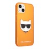 Karl Lagerfeld TPU FLUO Choupette Hard чехол для iPhone 13 mini, оранжевый