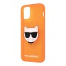 Karl Lagerfeld TPU FLUO Choupette Hard чехол для iPhone 13 mini, оранжевый