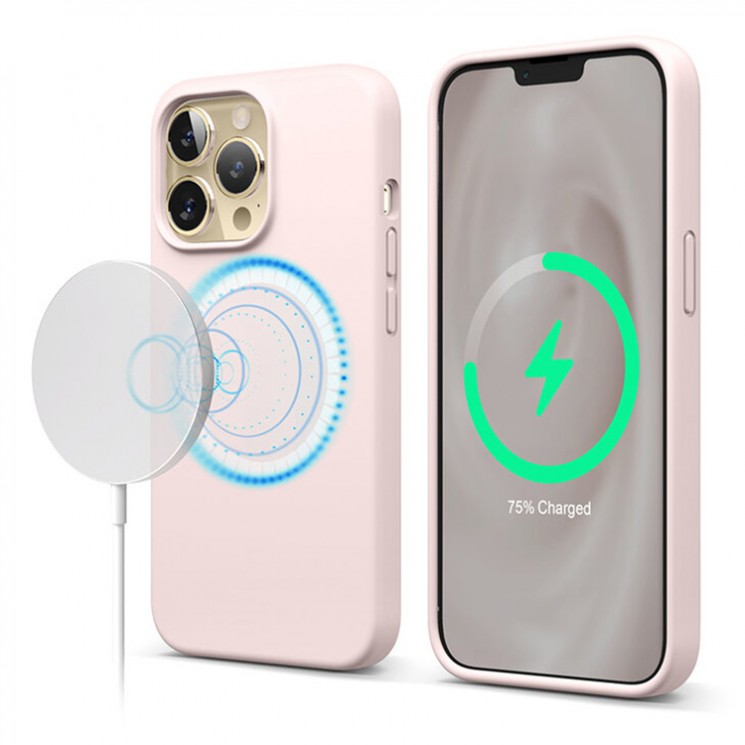 Чехол Elago MagSafe Soft Silicone для iPhone 13 Pro, розовый