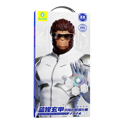 BlueO стекло для iPhone 17 Pro Max/16 Pro Max, Drop-resistant Eye protection Black