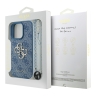 Guess для iPhone 16 Pro Max чехол PU 4G Big metal logo Hard + Pearl Hand Strap Blue