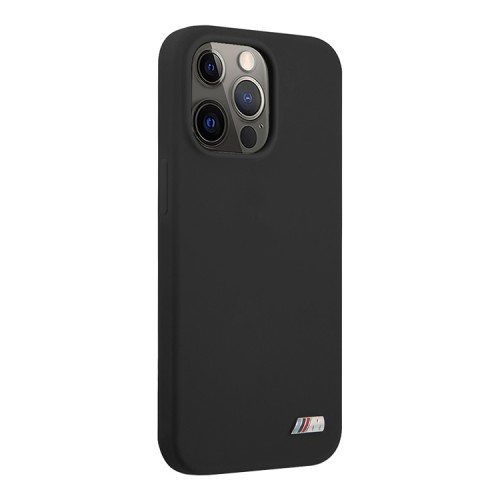 Чехол BMW M-Collection Liquid Silicone для iPhone 13 Pro, черный (Magsafe)