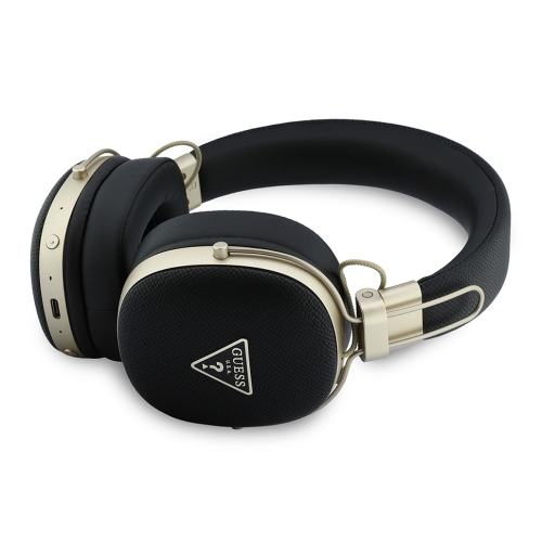 Guess наушники беспроводные накладные Bluetooth HP ENC Flat Grained PU Triangle Metal Logo Black
