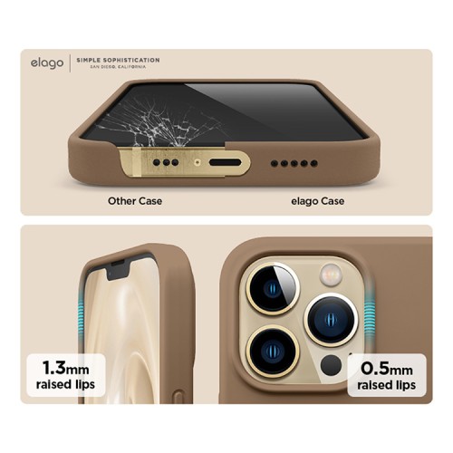 Чехол Elago Soft Silicone для iPhone 13 Pro Max, коричневый