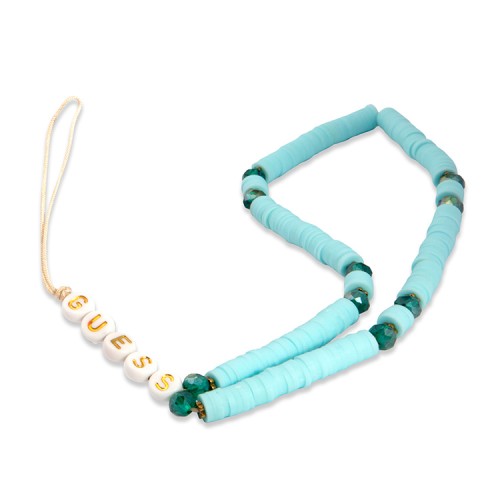 Шнурок на кисть Guess Heishi Beads (25 см), голубой