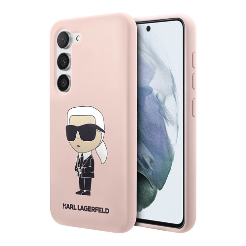 Чехол Lagerfeld Liquid silicone NFT Karl Ikonik Hard для Galaxy S23 Plus, розовый