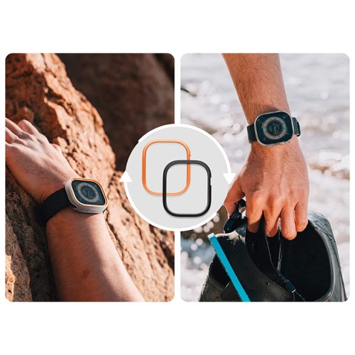 Чехол Elago DUO case для Apple Watch Ultra 49 мм, прозрачный/оранжевый