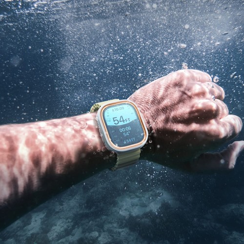 Чехол Elago DUO case для Apple Watch Ultra 49 мм, прозрачный/оранжевый
