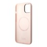 Чехол Lagerfeld Liquid silicone Karl's Head Hard для iPhone 14 Plus, розовый (MagSafe)