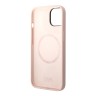 Чехол Lagerfeld Liquid silicone Karl's Head Hard для iPhone 14 Plus, розовый (MagSafe)