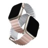 Ремешок Uniq Revix Premium Edition для Apple Watch 42-41-40 mm, розовый/белый
