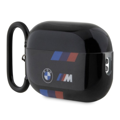 BMW для Airpods Pro 2 чехол M-Collection TPU Tricolor stripes Black