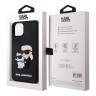 Lagerfeld для iPhone 15 чехол 3D Rubber Karl & Choupette Hard Black