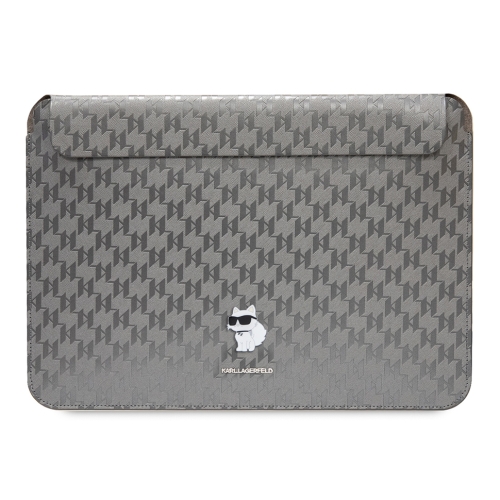 Karl Lagerfeld для ноутбуков 13"/14" чехол Saffiano Sleeve Monogram NFT Choupette Silver