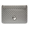Karl Lagerfeld для ноутбуков 13"/14" чехол Saffiano Sleeve Monogram NFT Choupette Silver
