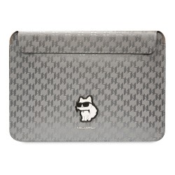 Karl Lagerfeld для ноутбуков 13"/14" чехол Saffiano Sleeve Monogram NFT Choupette Silver