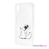 Чехол Karl Lagerfeld Fun Choupette для iPhone X/XS, прозрачный