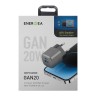 EnergEA СЗУ Ampcharge GaN20, USB-C PD20 + USB-A QC18 total 20W Gunmetal