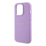 Guess для iPhone 15 Pro чехол PU Saffiano with metal logo Hard Purple (MagSafe)