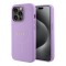 Guess для iPhone 15 Pro чехол PU Saffiano with metal logo Hard Purple (MagSafe)