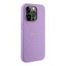 Guess для iPhone 15 Pro чехол PU Saffiano with metal logo Hard Purple (MagSafe)