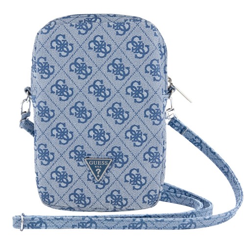 Guess для смартфонов сумка Wallet Zipper Pouch 4G with Triangle metal logo Blue