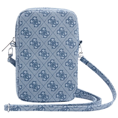 Guess для смартфонов сумка Wallet Zipper Pouch 4G with Triangle metal logo Blue