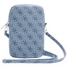 Guess для смартфонов сумка Wallet Zipper Pouch 4G with Triangle metal logo Blue