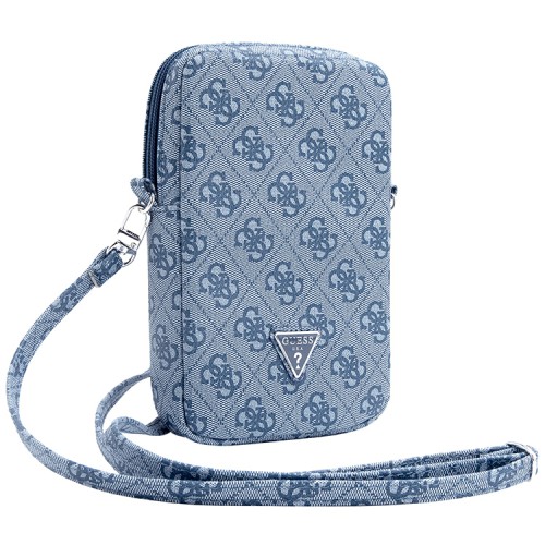 Guess для смартфонов сумка Wallet Zipper Pouch 4G with Triangle metal logo Blue