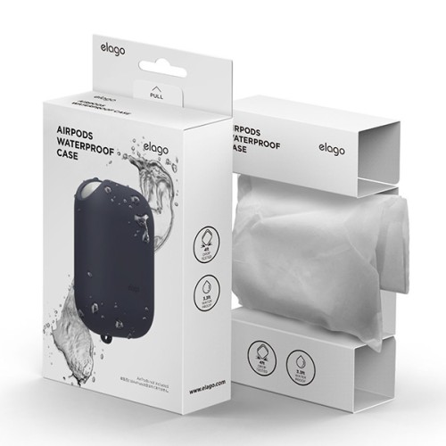 Чехол Elago Waterproof case для кейса AirPods 1/2, синий