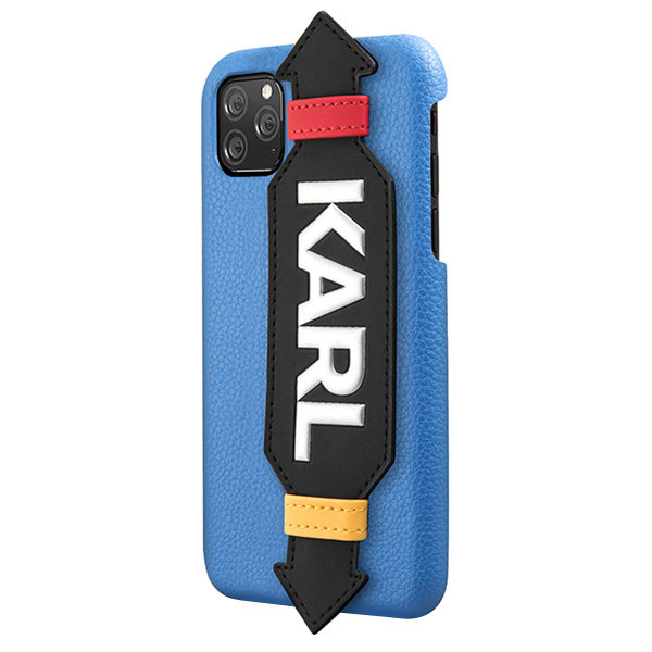 Чехол Karl Lagerfeld PU Leather Strap Karl Logo Hard для iPhone 11 Pro, синий