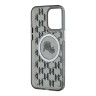 Karl Lagerfeld для iPhone 15 Pro чехол PC/TPU Monogram NFT Karl & Choup Metal Camera Hard Black (MagSafe)