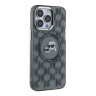 Karl Lagerfeld для iPhone 15 Pro чехол PC/TPU Monogram NFT Karl & Choup Metal Camera Hard Black (MagSafe)