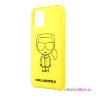 Чехол Karl Lagerfeld Liquid silicone Ikonik outlines Hard для iPhone 11 Pro Max, желтый/черный