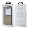 Karl Lagerfeld для Galaxy Z Flip 6 чехол PU-кожа Monogram Beige