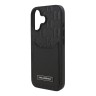 Karl Lagerfeld для iPhone 16 чехол с карманом для карты PU-кожа Grained Monogram Black
