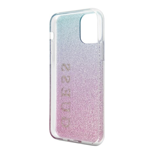 Чехол Guess Glitter Logo Hard Gradient для iPhone 11 Pro, розовый/голубой