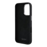 DKNY для iPhone 16 чехол Liquid Silicone Stack Metal logo and Camera Hard Black