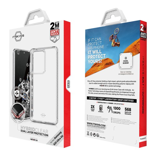 Чехол itskins Hybrid Clear для Galaxy S20 Ultra, прозрачный