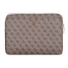 Guess для ноутбуков 13"/14" чехол Sleeve 4G with Zipper pocket Triangle metal logo Brown