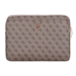 Guess для ноутбуков 13"/14" чехол Sleeve 4G with Zipper pocket Triangle metal logo Brown