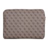 Guess для ноутбуков 13"/14" чехол Sleeve 4G with Zipper pocket Triangle metal logo Brown