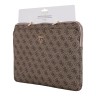 Guess для ноутбуков 13"/14" чехол Sleeve 4G with Zipper pocket Triangle metal logo Brown