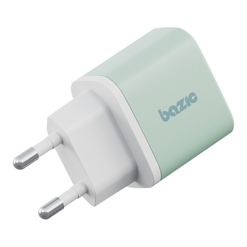 Energea СЗУ Bazic GoPort Velox Kit GaN35, USB-C+USB-A +кабель Weave USB-C to C 1.5m Pistachio