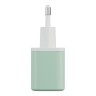 Energea СЗУ Bazic GoPort Velox Kit GaN35, USB-C+USB-A +кабель Weave USB-C to C 1.5m Pistachio