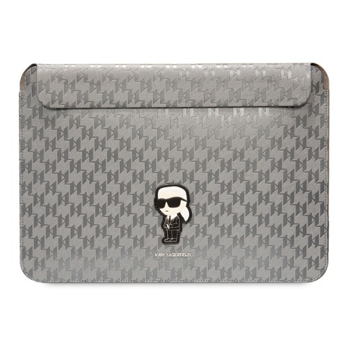 Karl Lagerfeld для ноутбуков 16" чехол Saffiano Sleeve Monogram NFT Karl Ikonik Silver